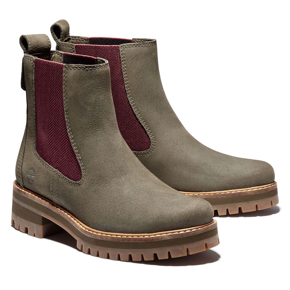 Timberland Chelsea Μποτακια Γυναικεια Ελιά - Courmayeur Valley - Greece 8963715-UA